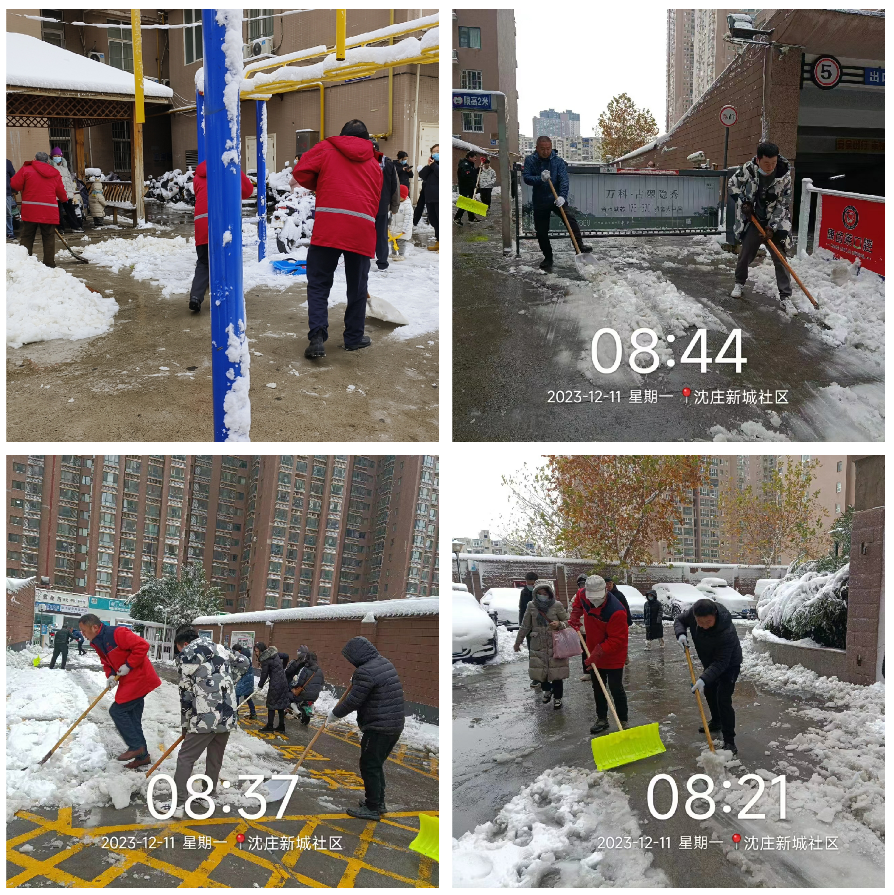 南浦集團眾志成城，掃雪保暢通